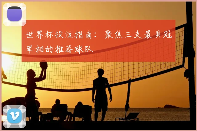 世界杯投注指南：聚焦三支最具冠军相的推荐球队