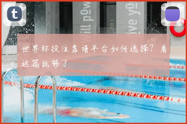 世界杯投注靠谱平台如何选择？看这篇就够了